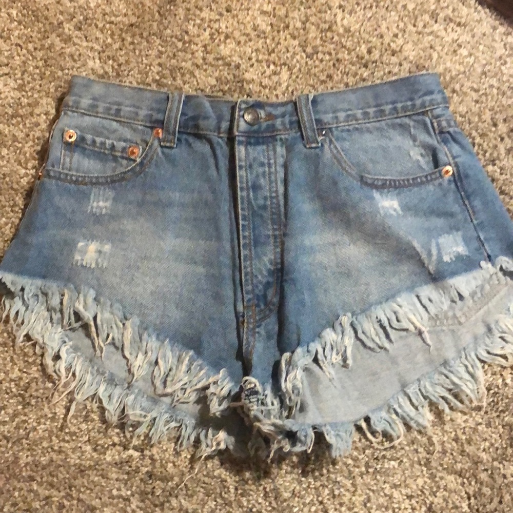 Frayed Jean shorts